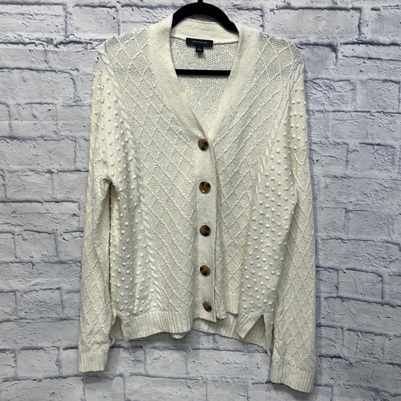 Ann Taylor Mixed Cable Cardigan - Picture 2 of 7